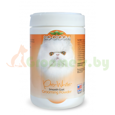 Bio-Groom - Pro White Smooth Coat - порошок для мягкой шерсти котов, 170 г